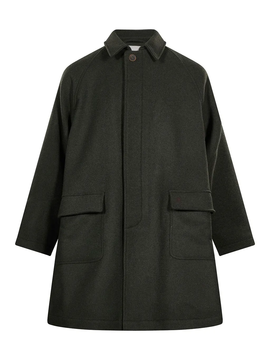 Ranra Logo Embroidered Straight Hem Coat