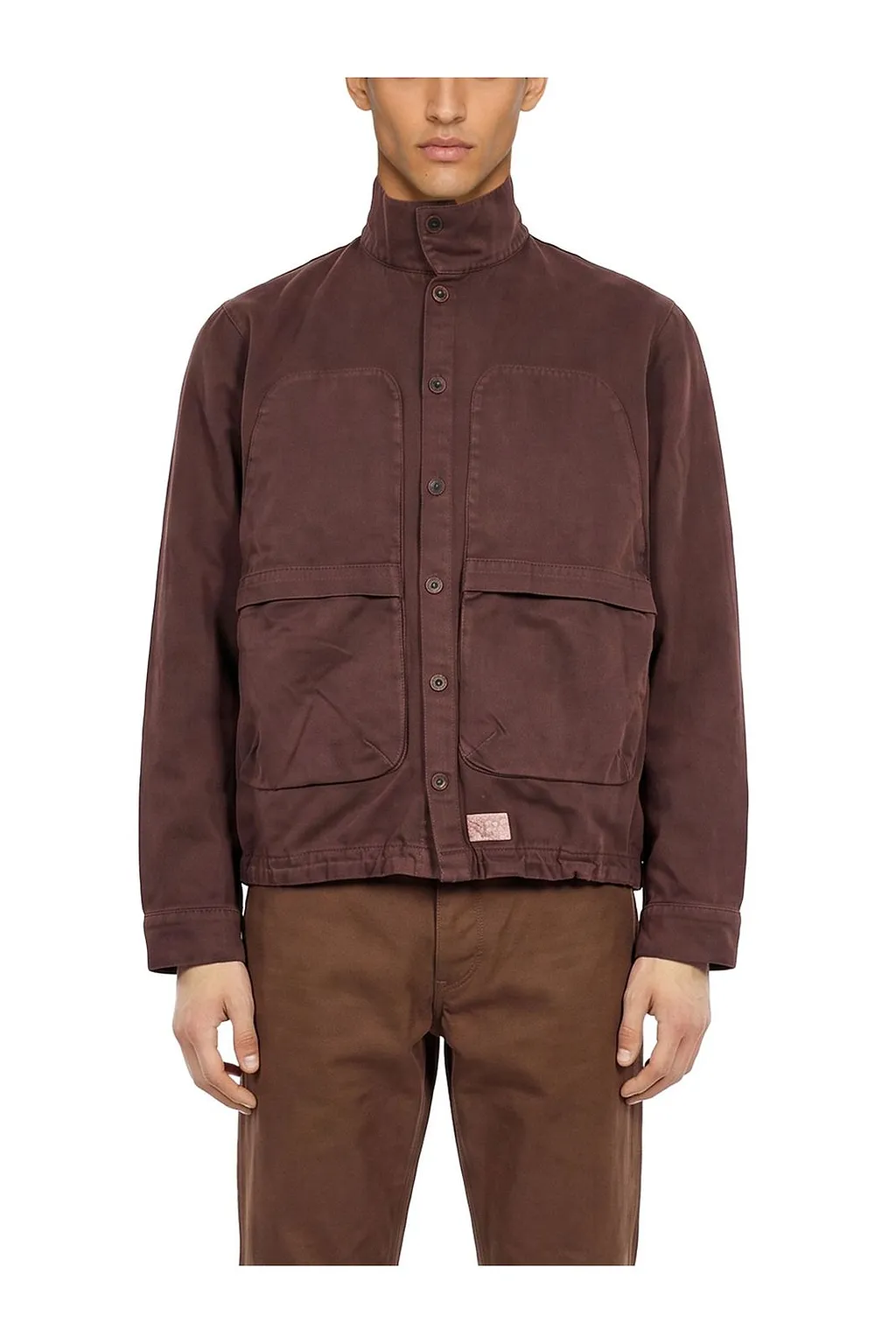 Ranra High Neck Logo Patch Jacket