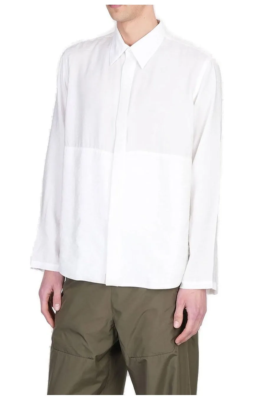 Ranra Long Sleeved Crinkled Finish Shirt