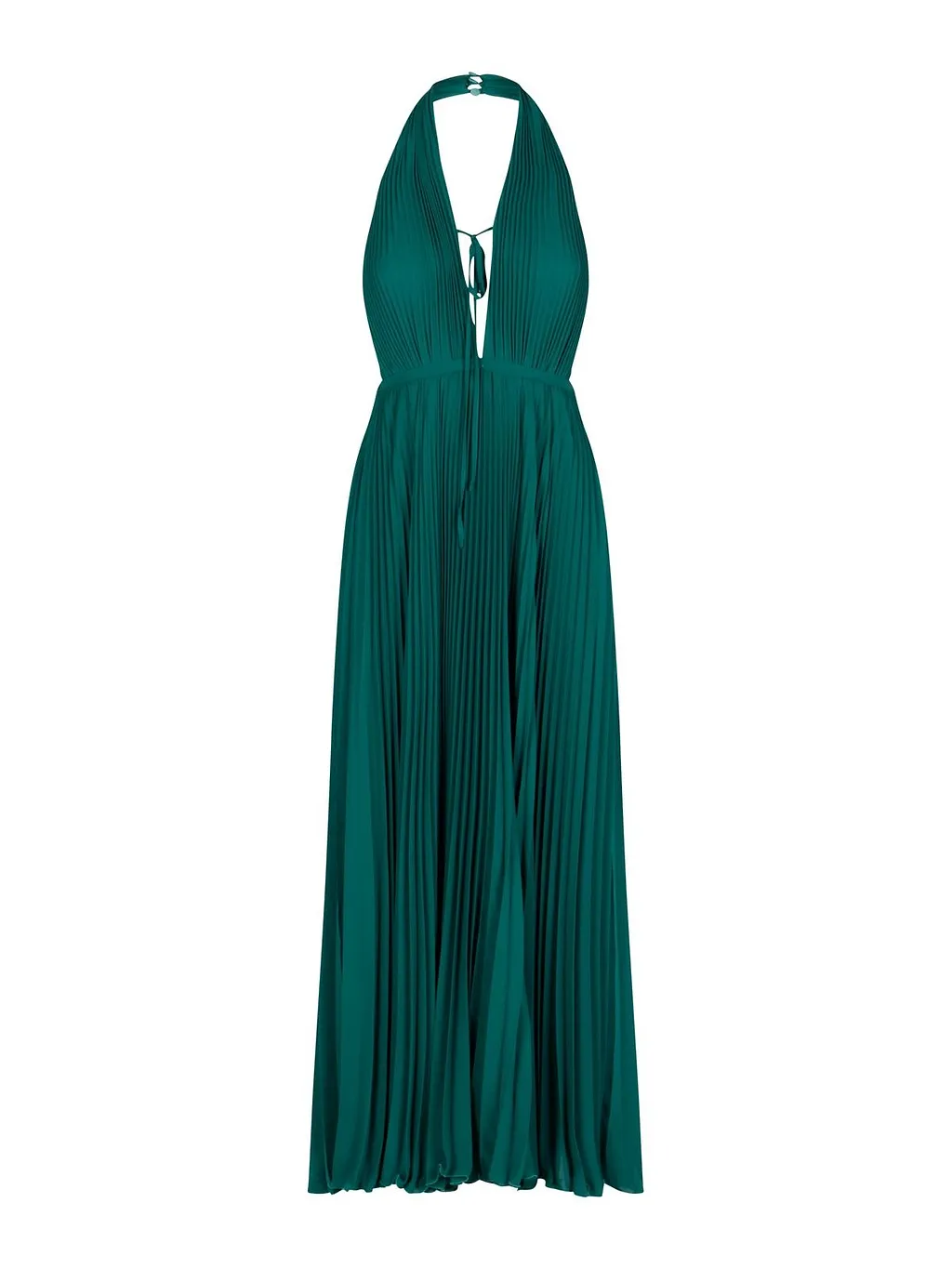 Raquel Diniz Pleated Halterneck Dress