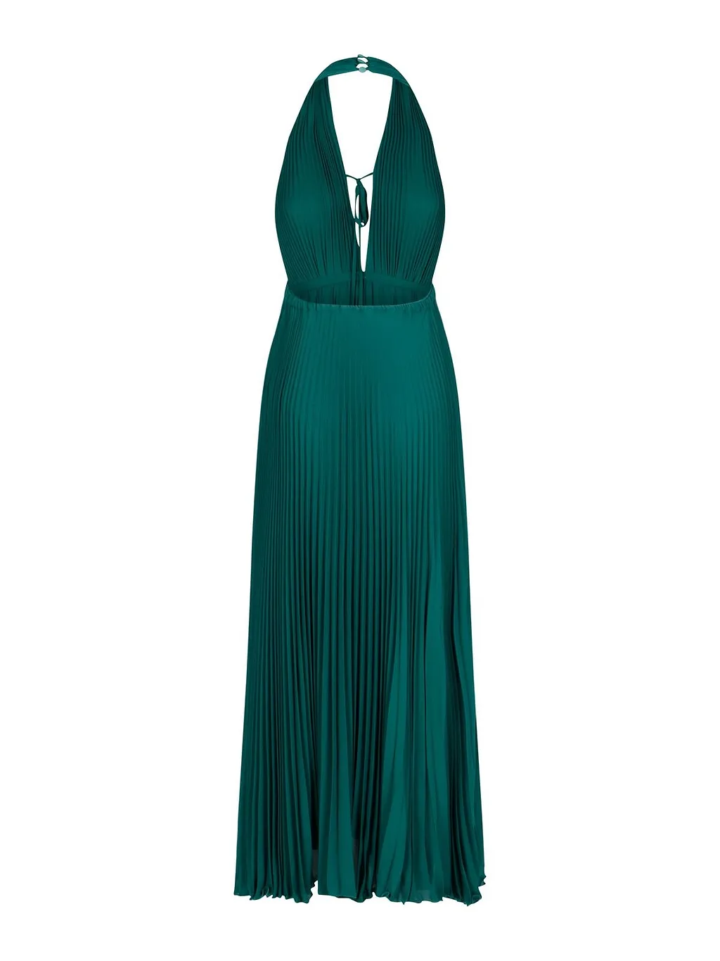 Raquel Diniz Pleated Halterneck Dress