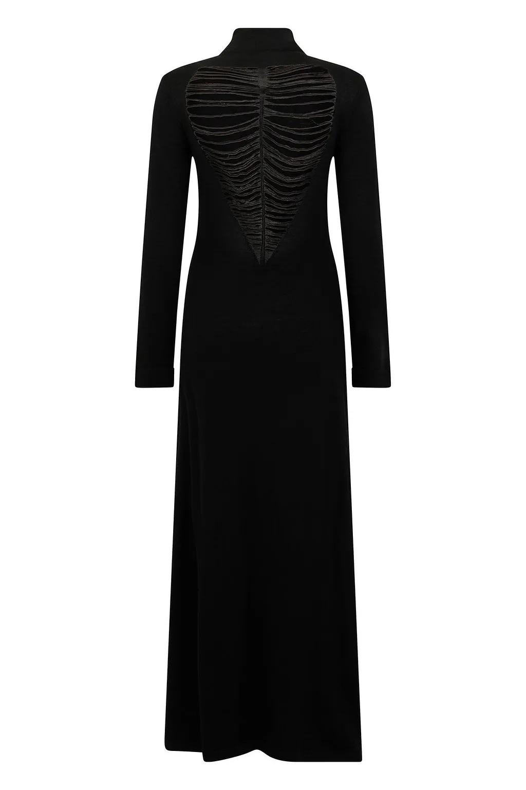 Raquel Diniz Ruched-Back High Collar Dress