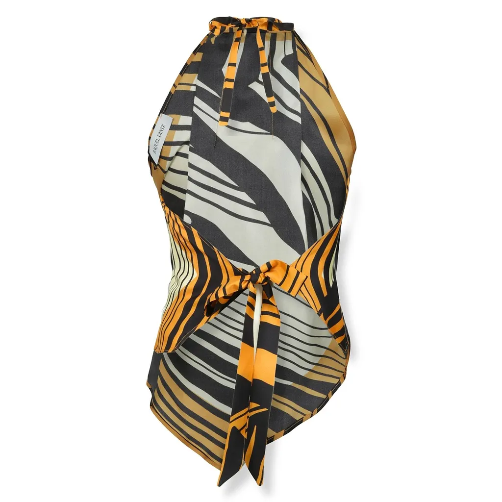 Raquel Diniz Printed Halterneck Scarf Top