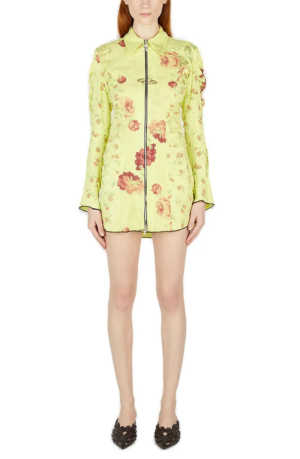 Rave Review Embla Floral Printed Zipped Mini Dress