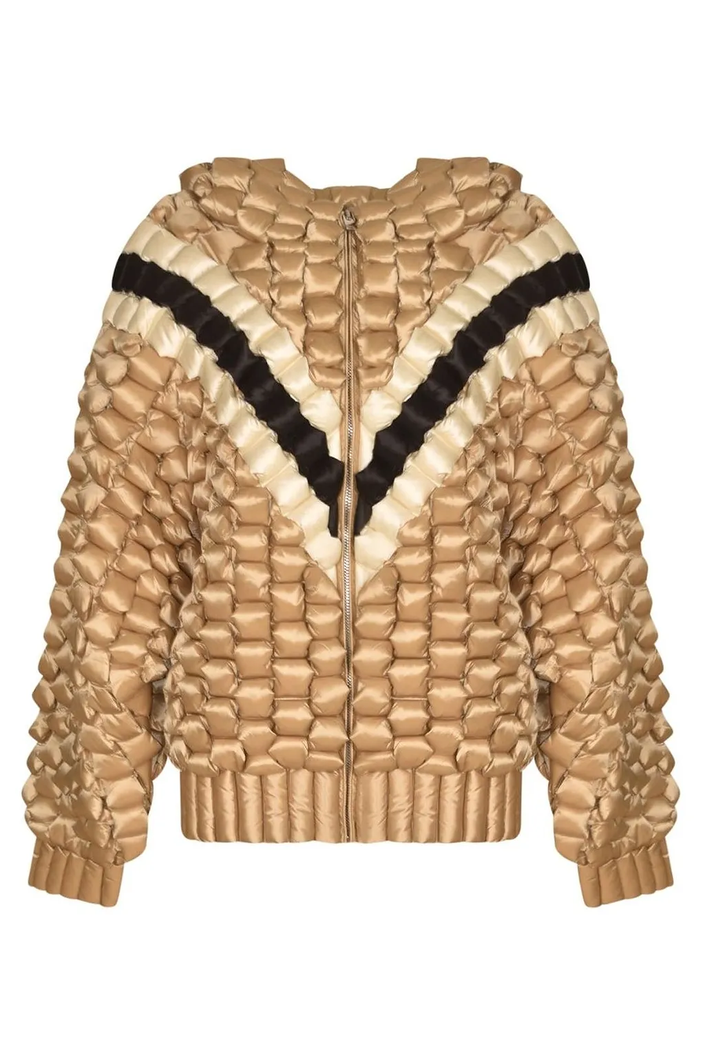 Raxxy Quilted Chevron Hooded Jacket