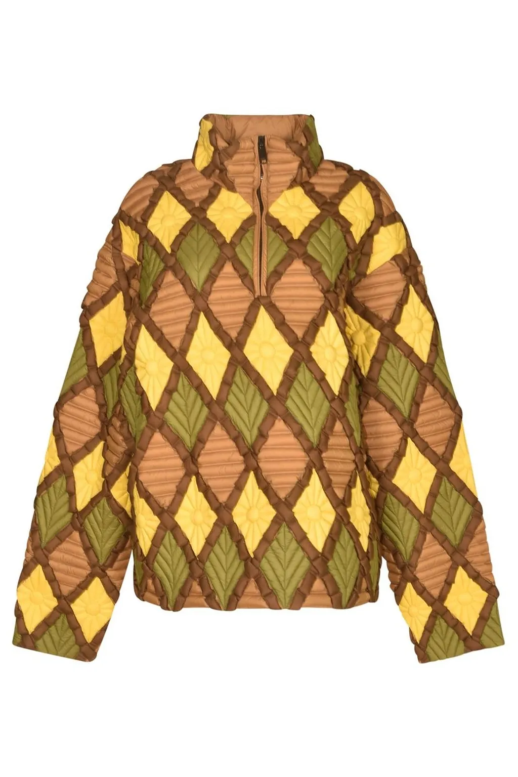 Raxxy Quilted Pattern Down Jacket