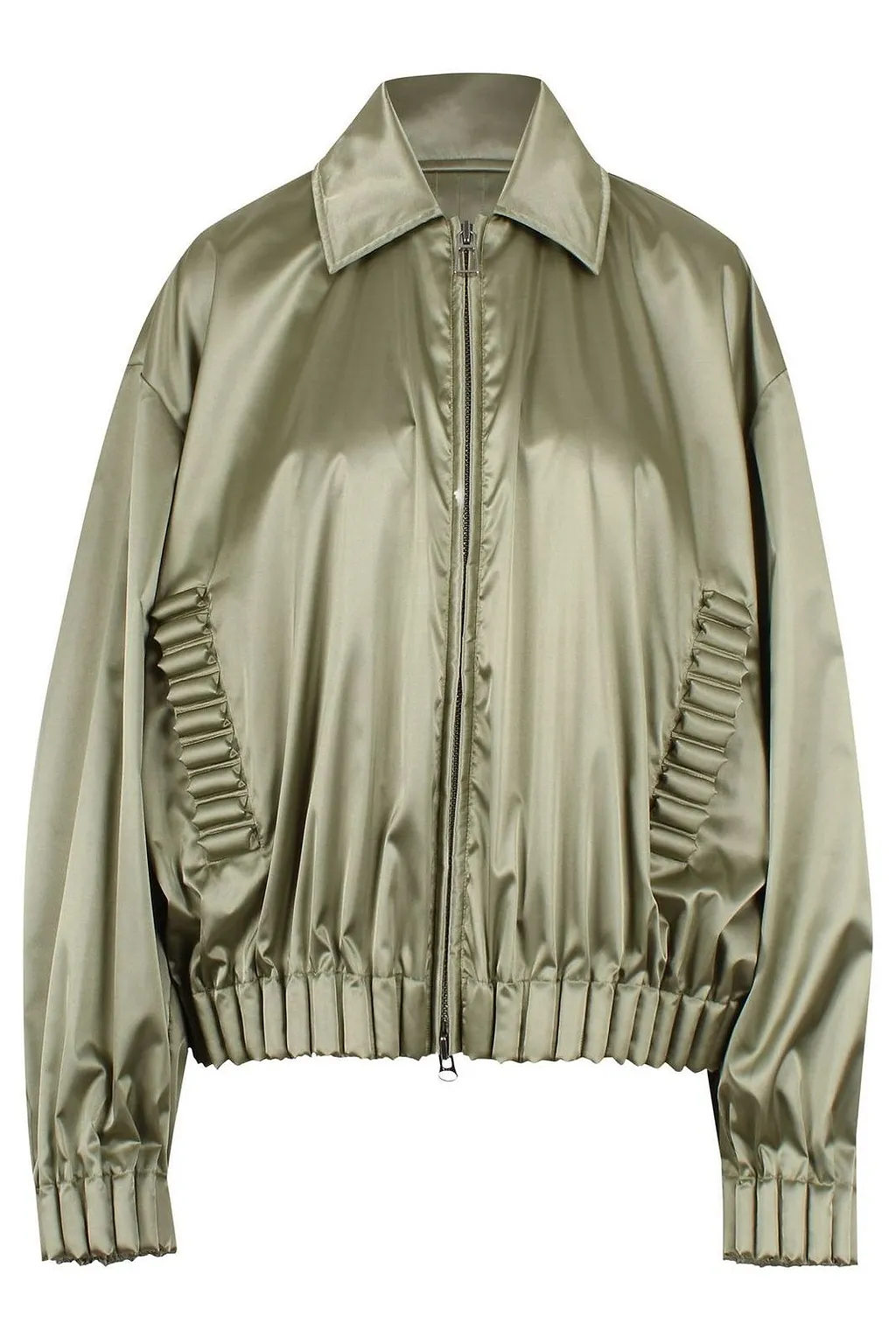 Raxxy Satin Zipped Bomber Jacket
