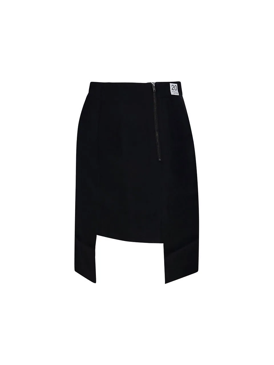 Re Code Asymmetric Zip Midi Skirt