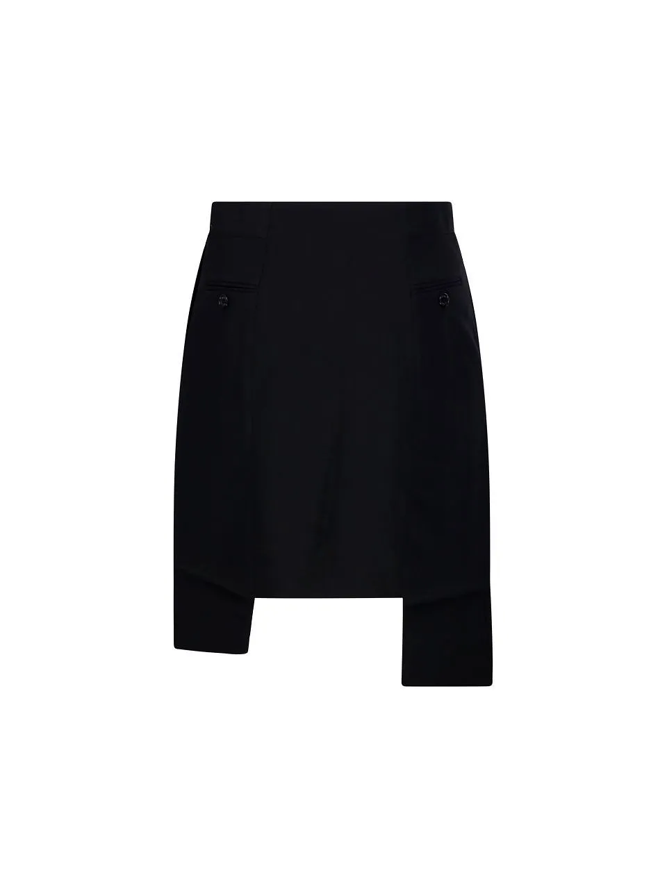 Re Code Asymmetric Zip Midi Skirt