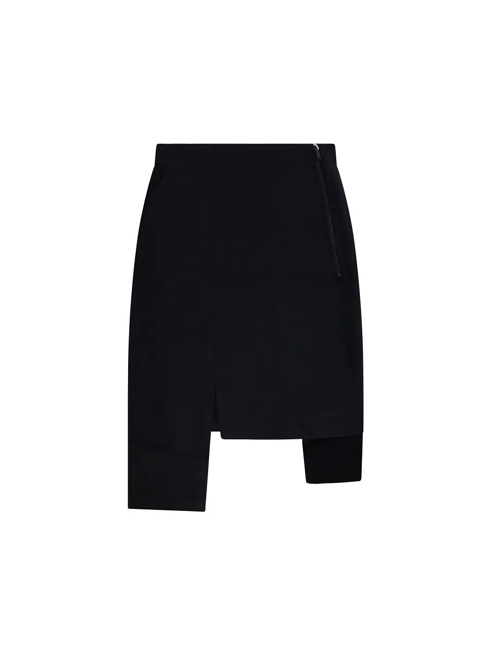 Re Code Asymmetric Zip Midi Skirt