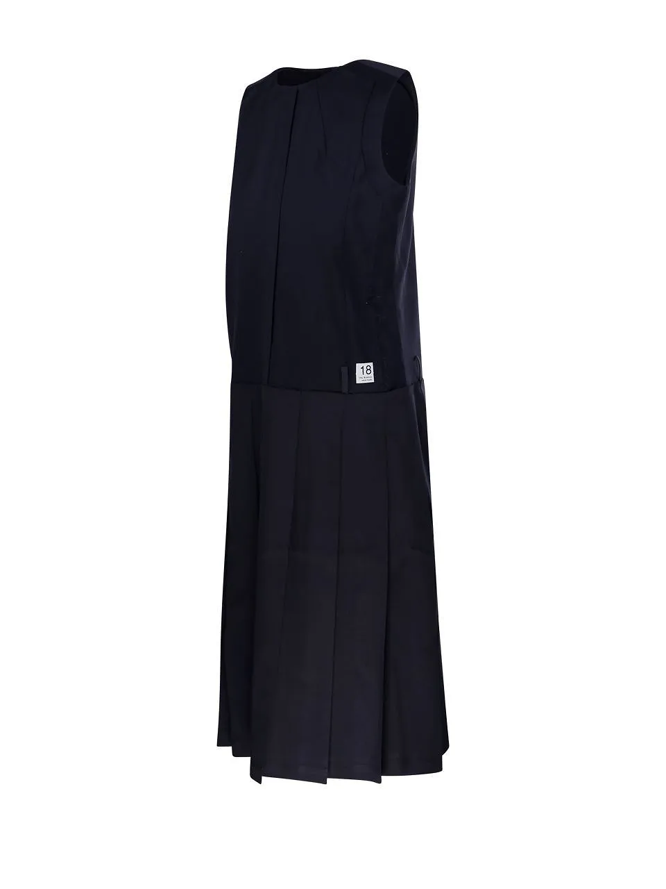 Re Code Back Pleated Sleeveless Dress