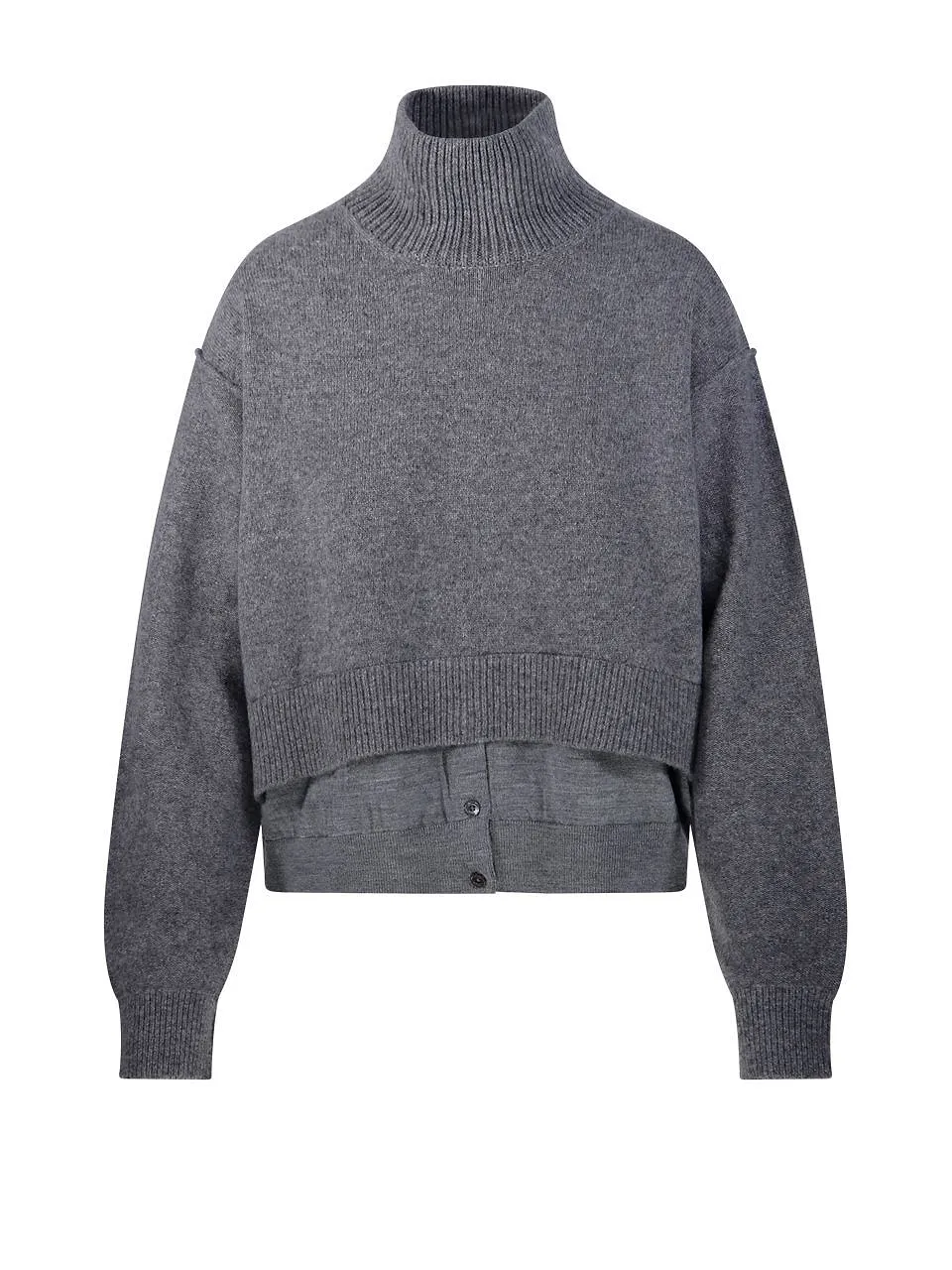 Re Code Layered High Neck Knitted Sweater