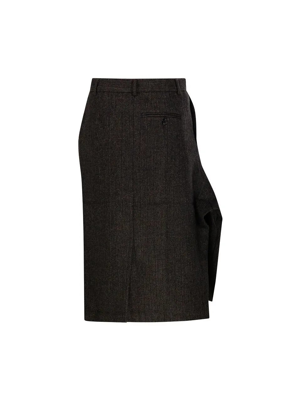 Re Code Side Drape Checked Skirt
