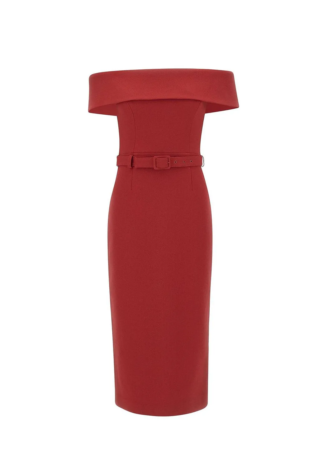 Rebecca Vallance Precious Belted Off-Shoulder Dress