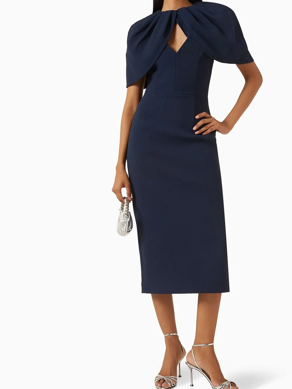 Rebecca Vallance Xena Cape Midi Dress