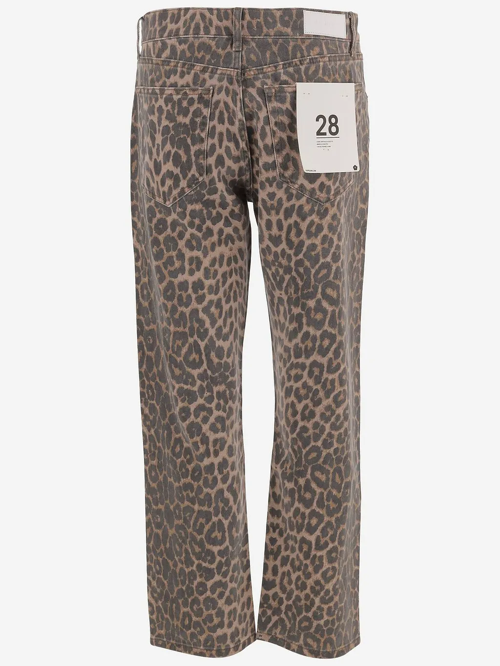 Re/Done Animal Print Straight-Leg Jeans