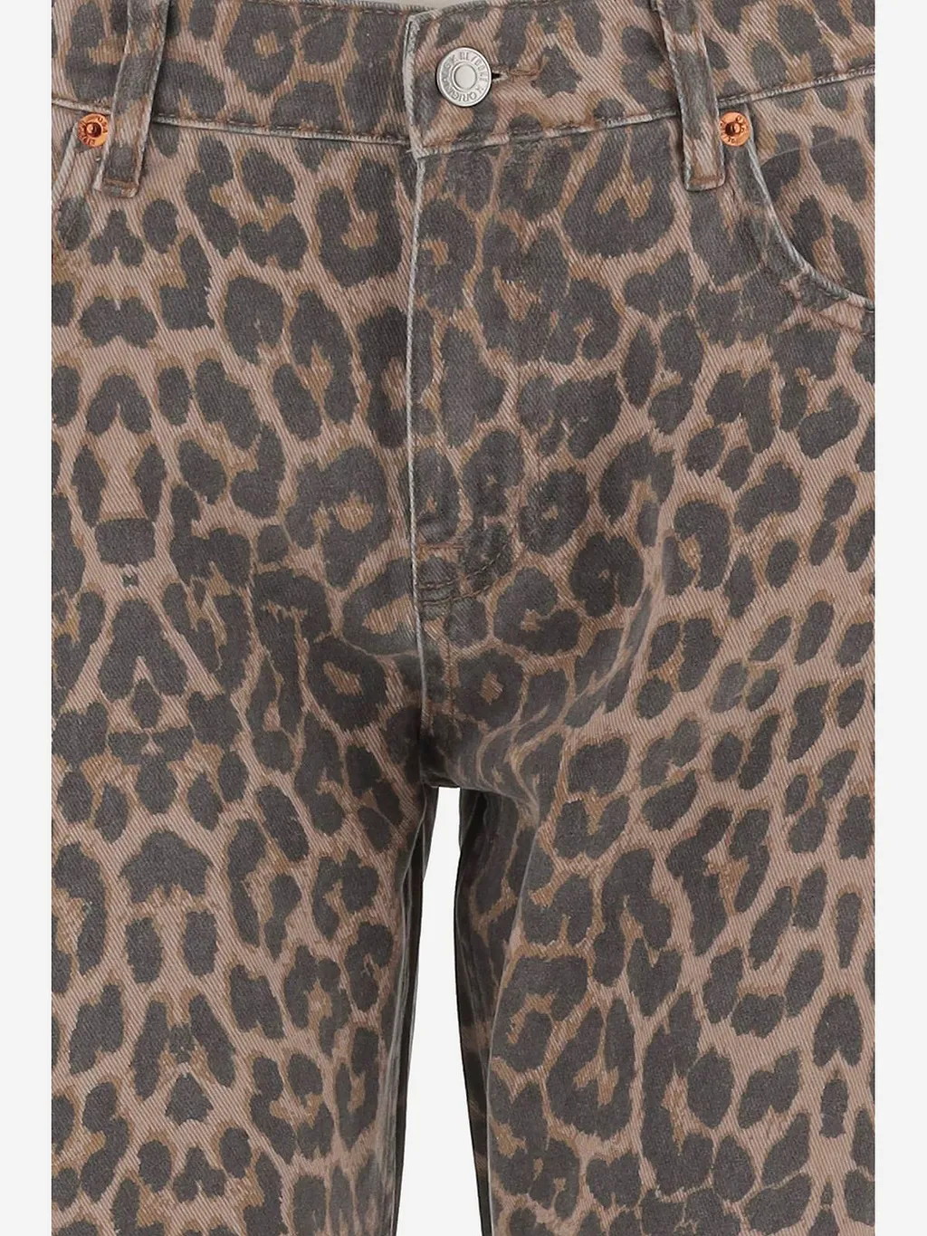 Re/Done Animal Print Straight-Leg Jeans