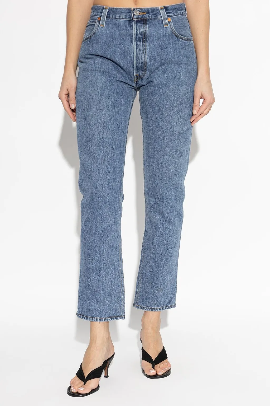 Re/Done High-Rise Tapered Jeans