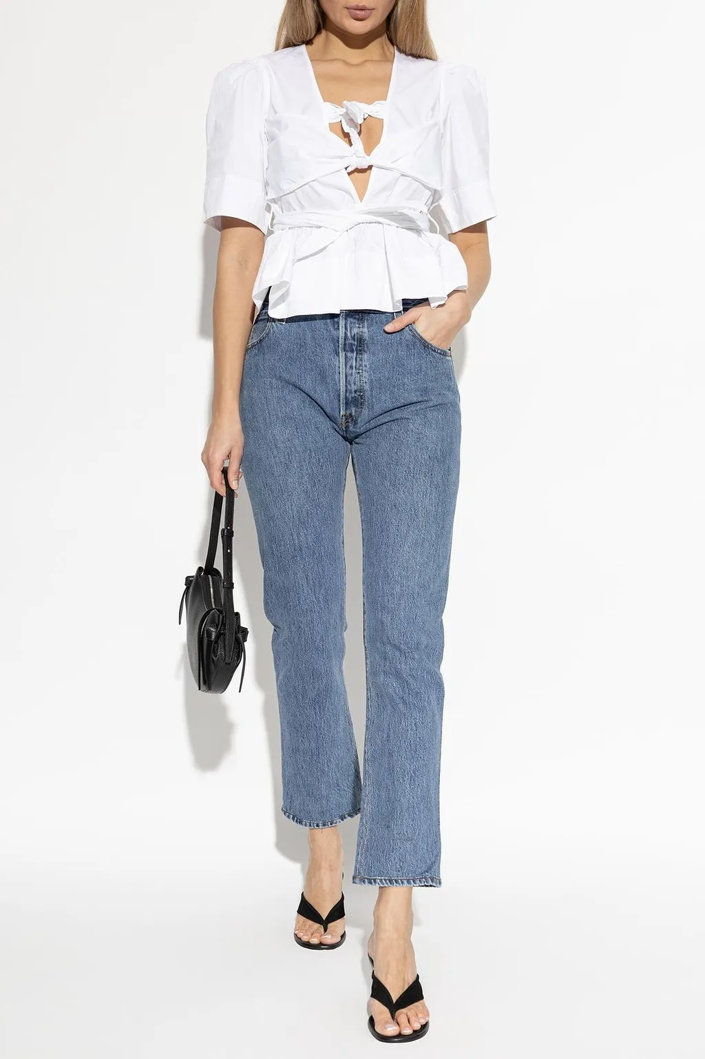 Re/Done High-Rise Tapered Jeans