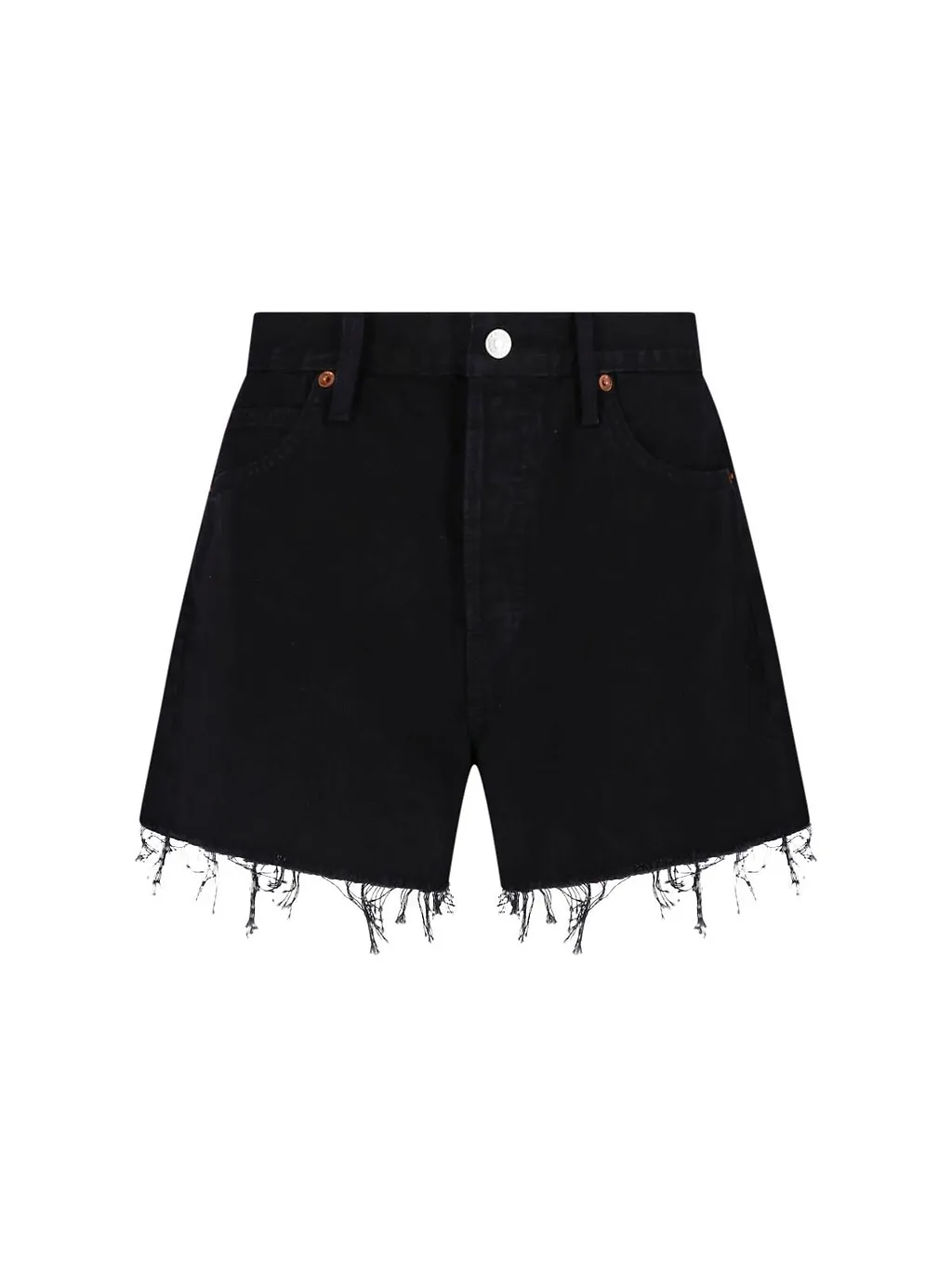 Re/Done Raw-Hem Denim Shorts