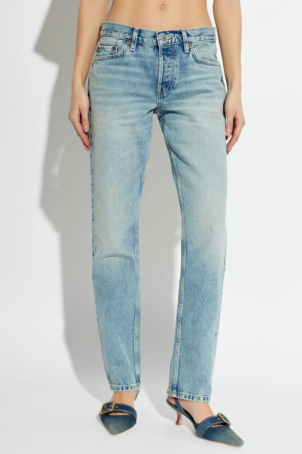 Re/Done Tapered-Leg Jeans