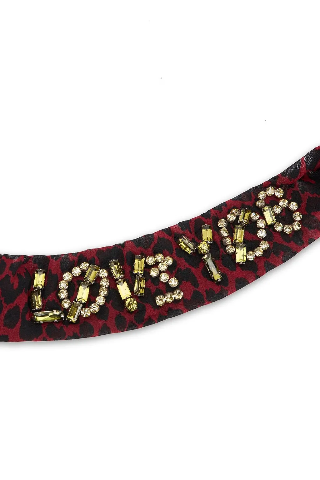 Redvalentino Leopard-Printed Embellished Headband
