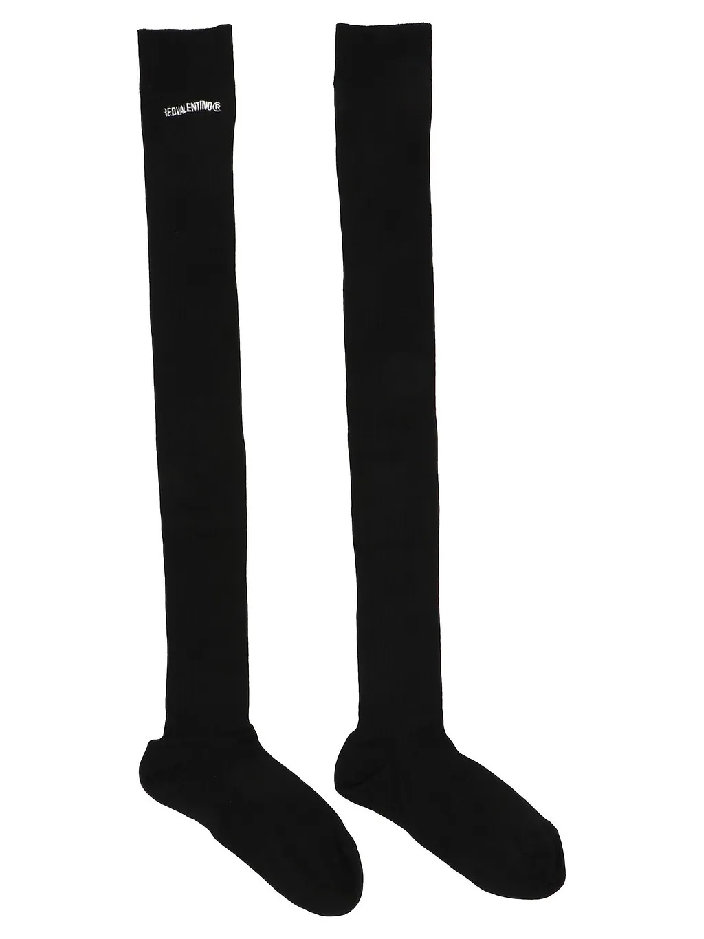 Redvalentino Ribbed Knit Knee Socks