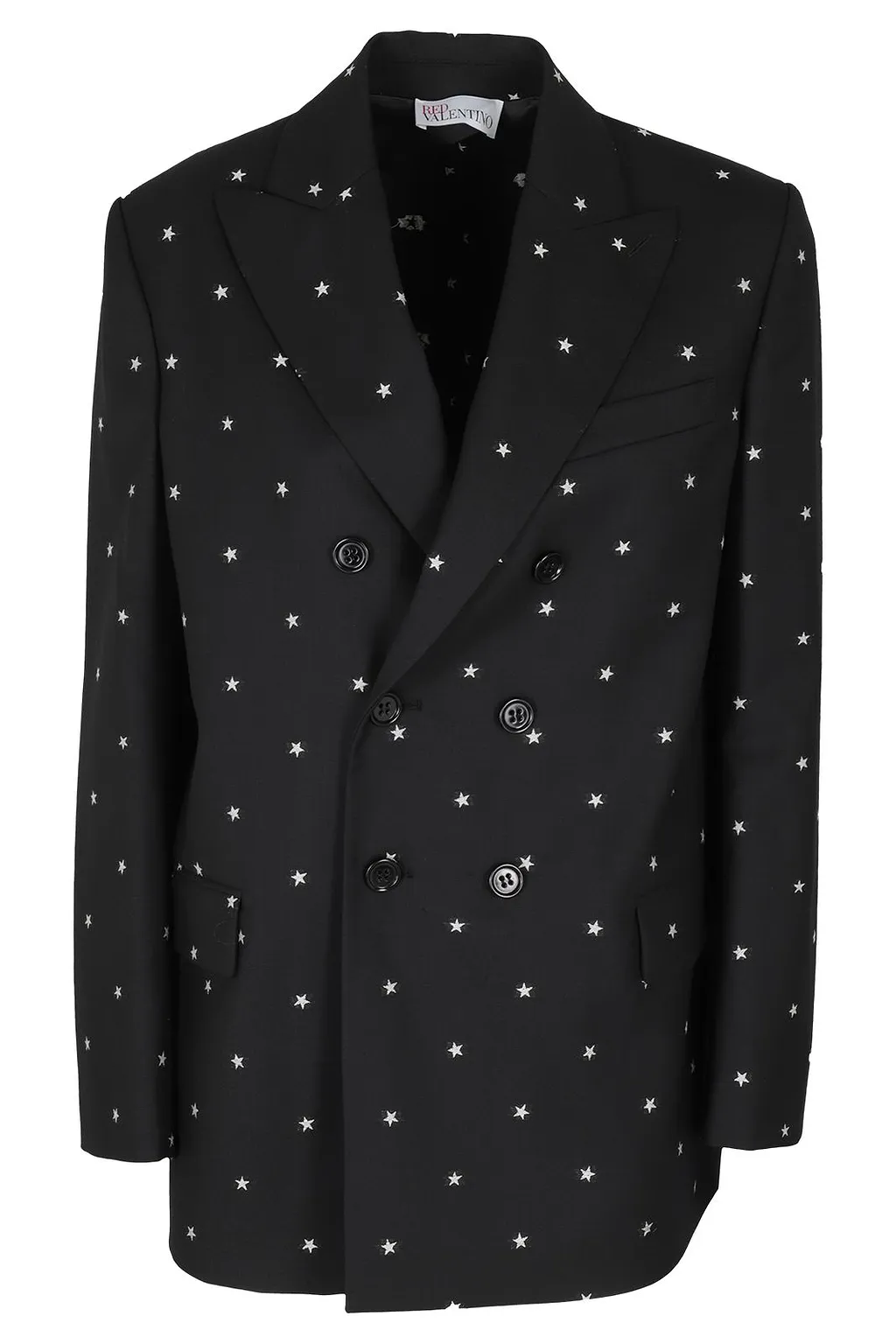 Redvalentino Star-Printed Double Breasted Blazer