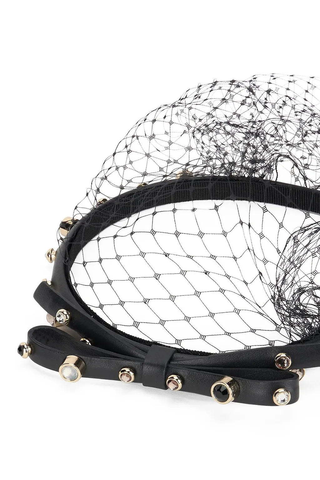 Redvalentino Stud Embellished Bow-Detailed Net Headband
