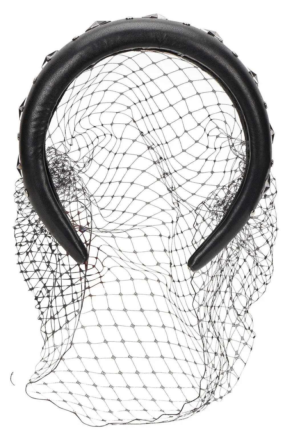 Redvalentino Stud-Embellished Meshed Headband