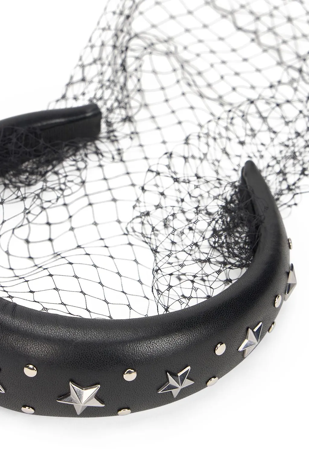Redvalentino Stud-Embellished Meshed Headband