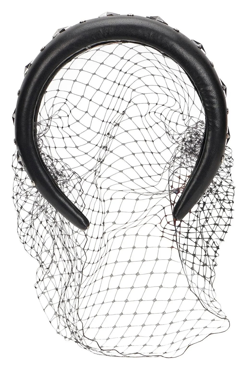 Redvalentino Stud-Embellished Meshed Headband