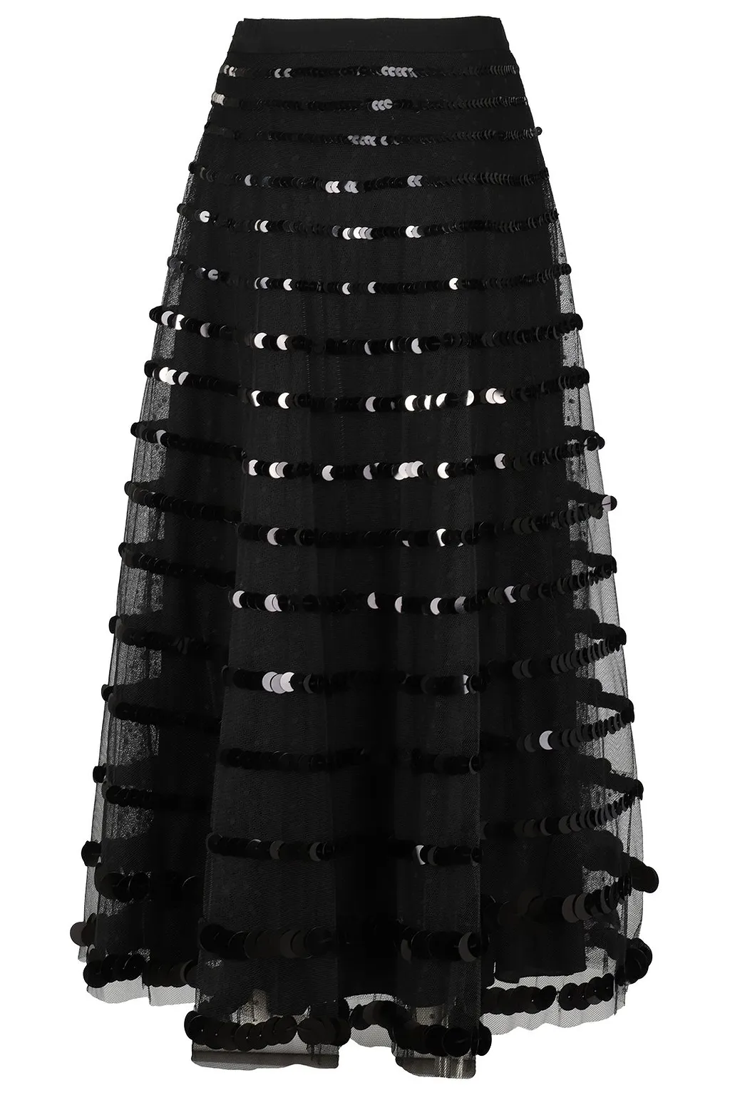 Redvalentino Tulle A-Line Midi Skirt