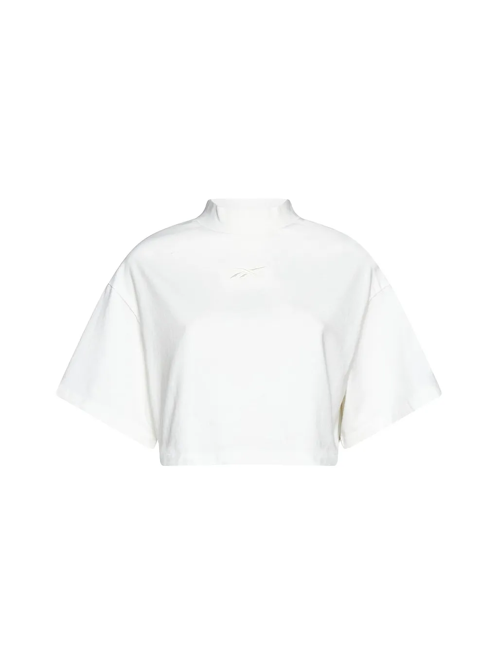 Reebok Logo Embroidered Cropped T-Shirt