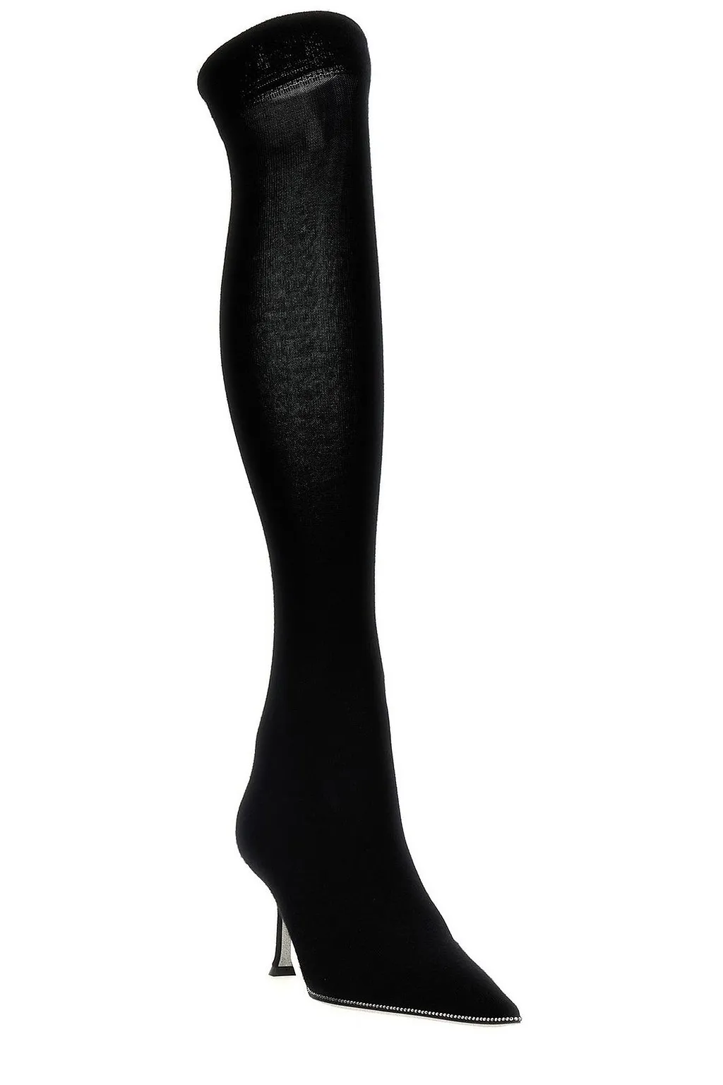 René Caovilla Embellished Knitted Boots