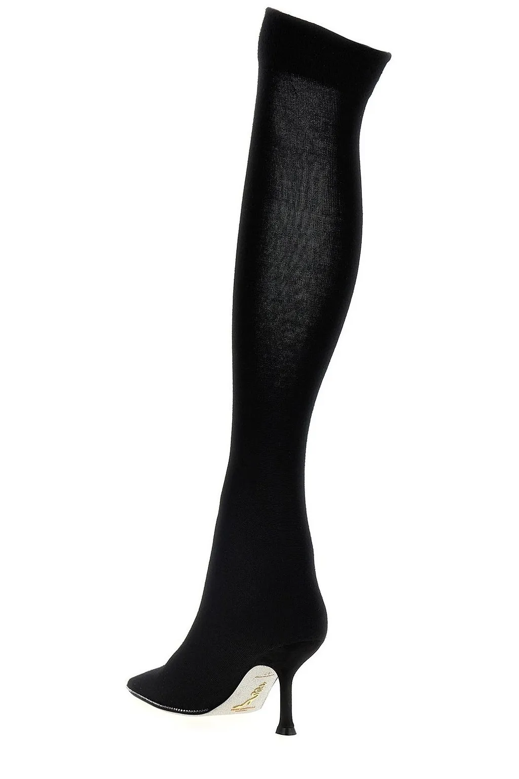 René Caovilla Embellished Knitted Boots