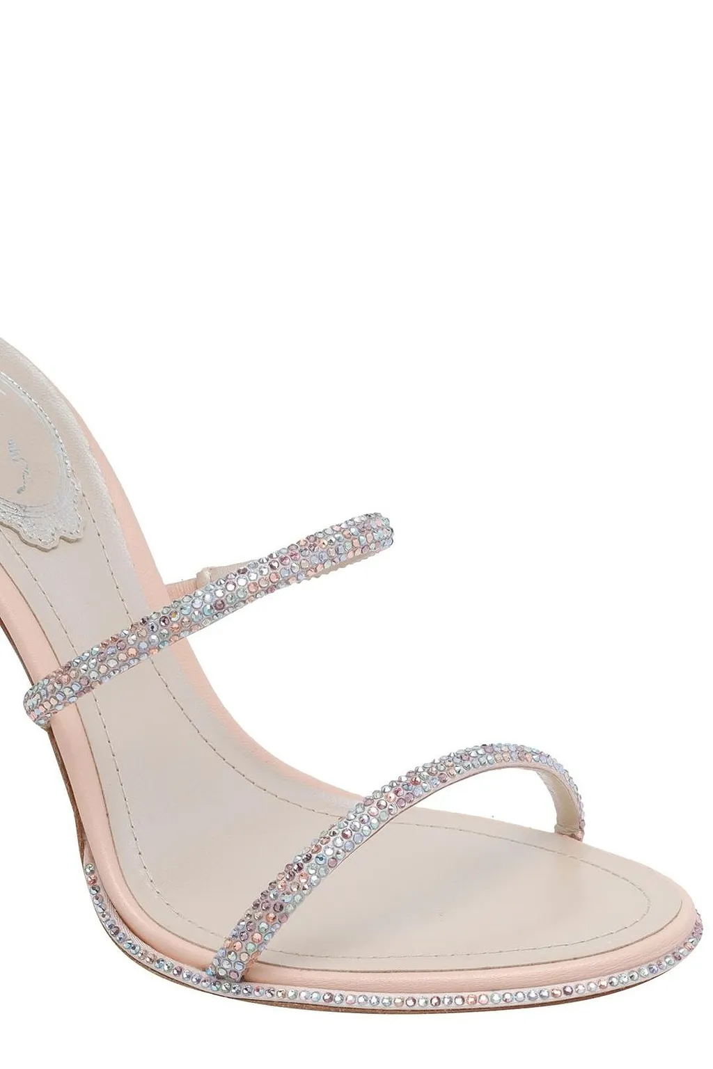 Rene Caovilla Crystal Spiral Heeled Sandals
