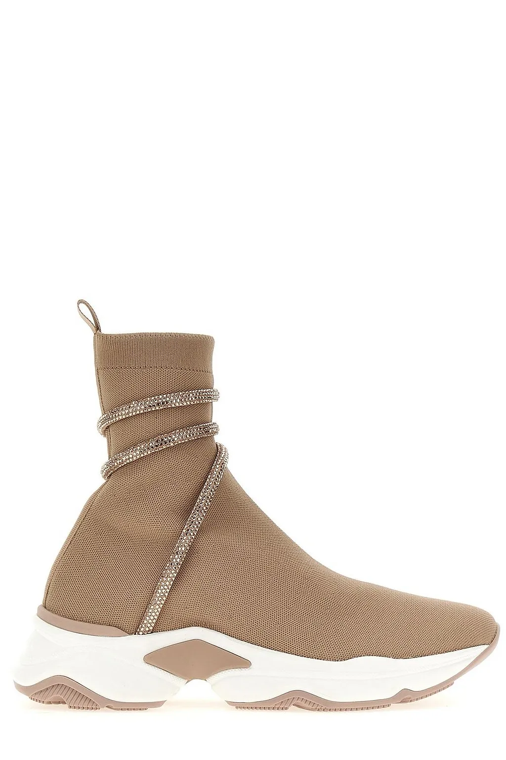 Rene Caovilla Glitter Wrap High-Top Sock Sneakers