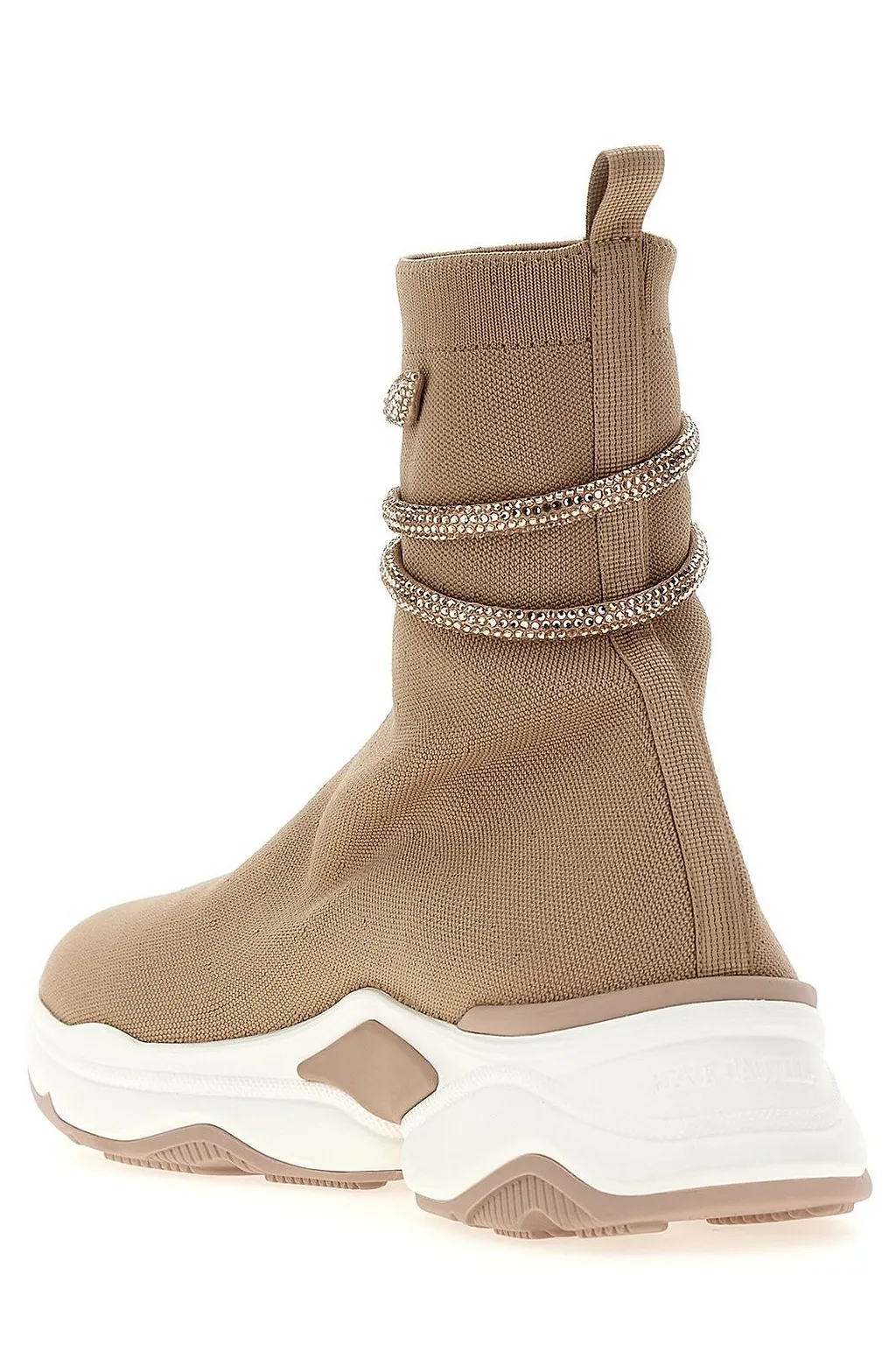 Rene Caovilla Glitter Wrap High-Top Sock Sneakers
