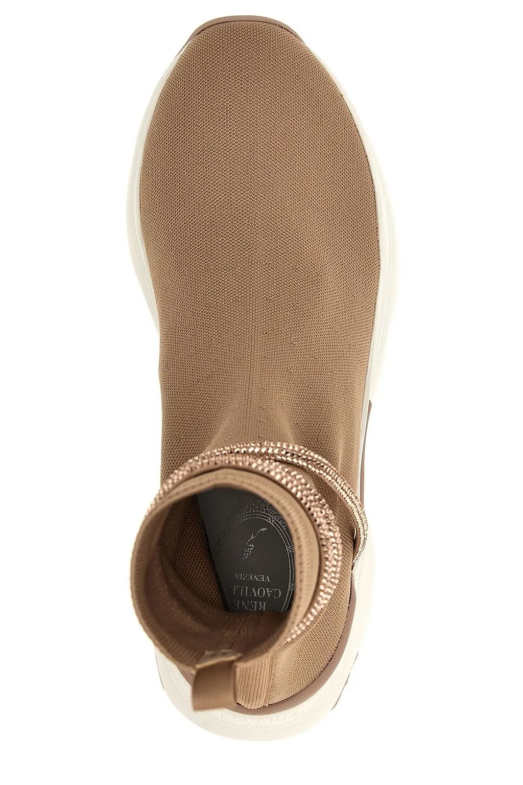 Rene Caovilla Glitter Wrap High-Top Sock Sneakers