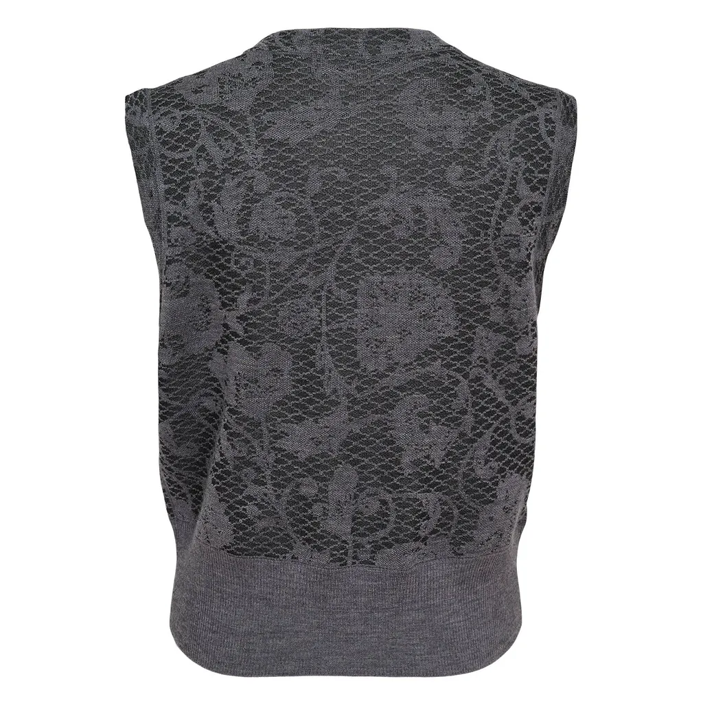 Renli Su Knit Floral Lace Vest