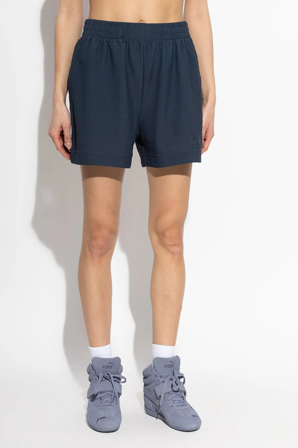 Rethinkit Studios Embroidered Logo Mesh Shorts