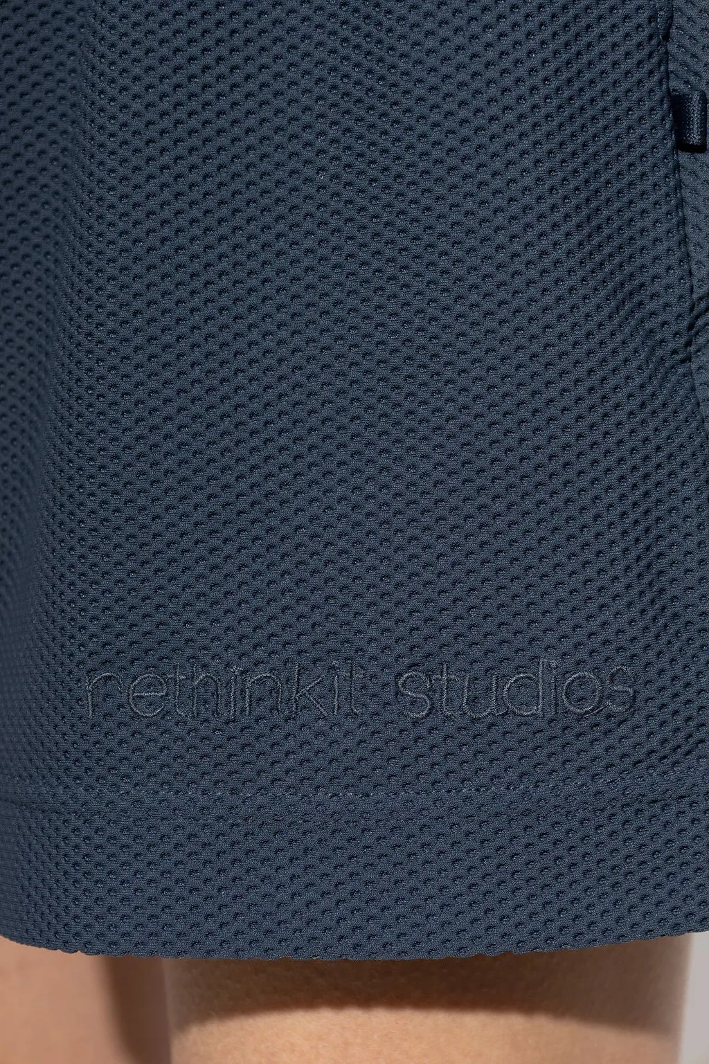 Rethinkit Studios Embroidered Logo Mesh Shorts