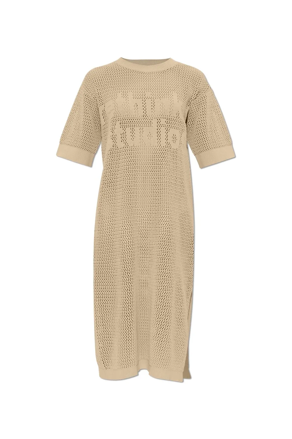 Rethinkit Studios Open-Knit Logo Knitted Dress
