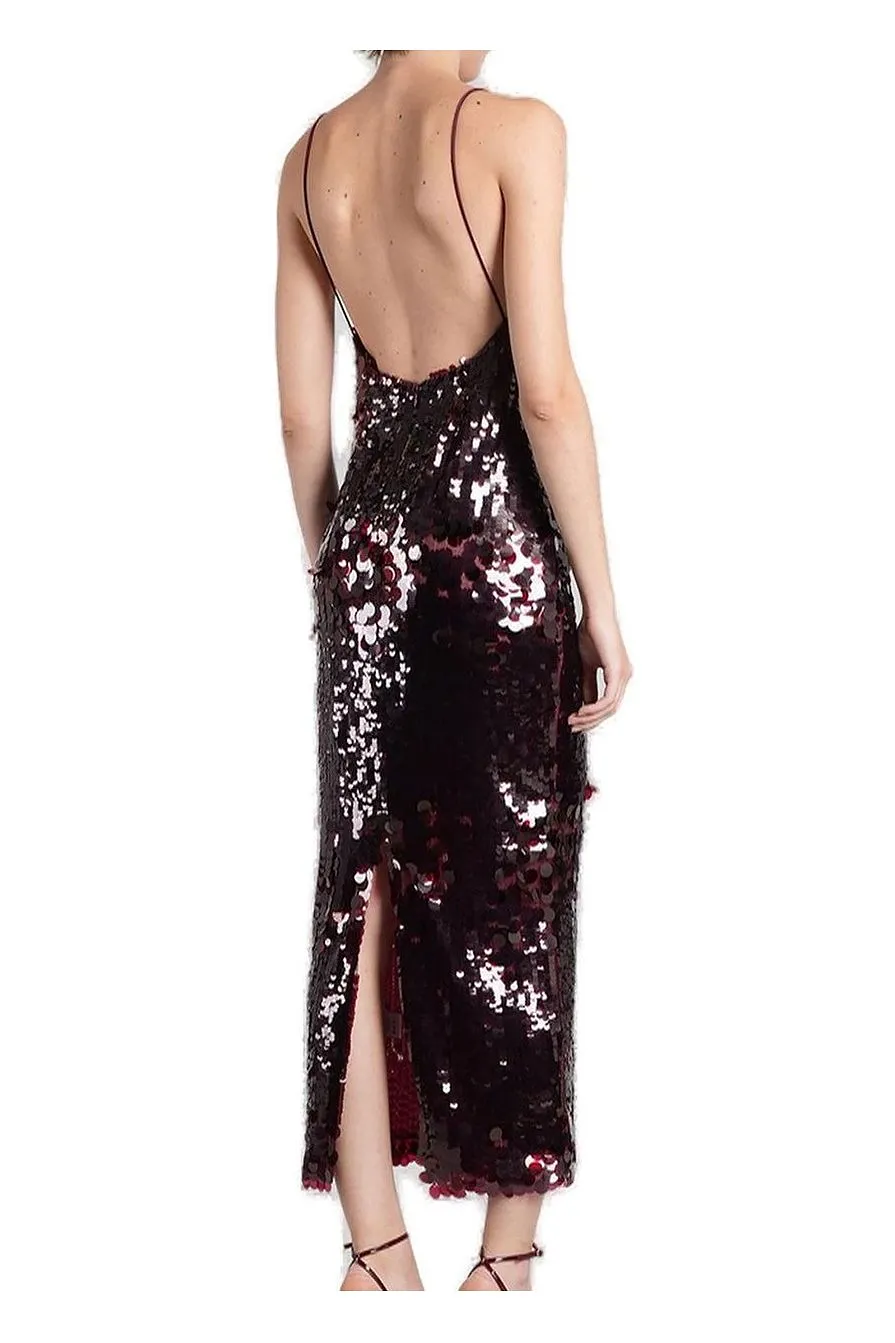 Retrofete Alana Sequin Sleeveless Midi Dress