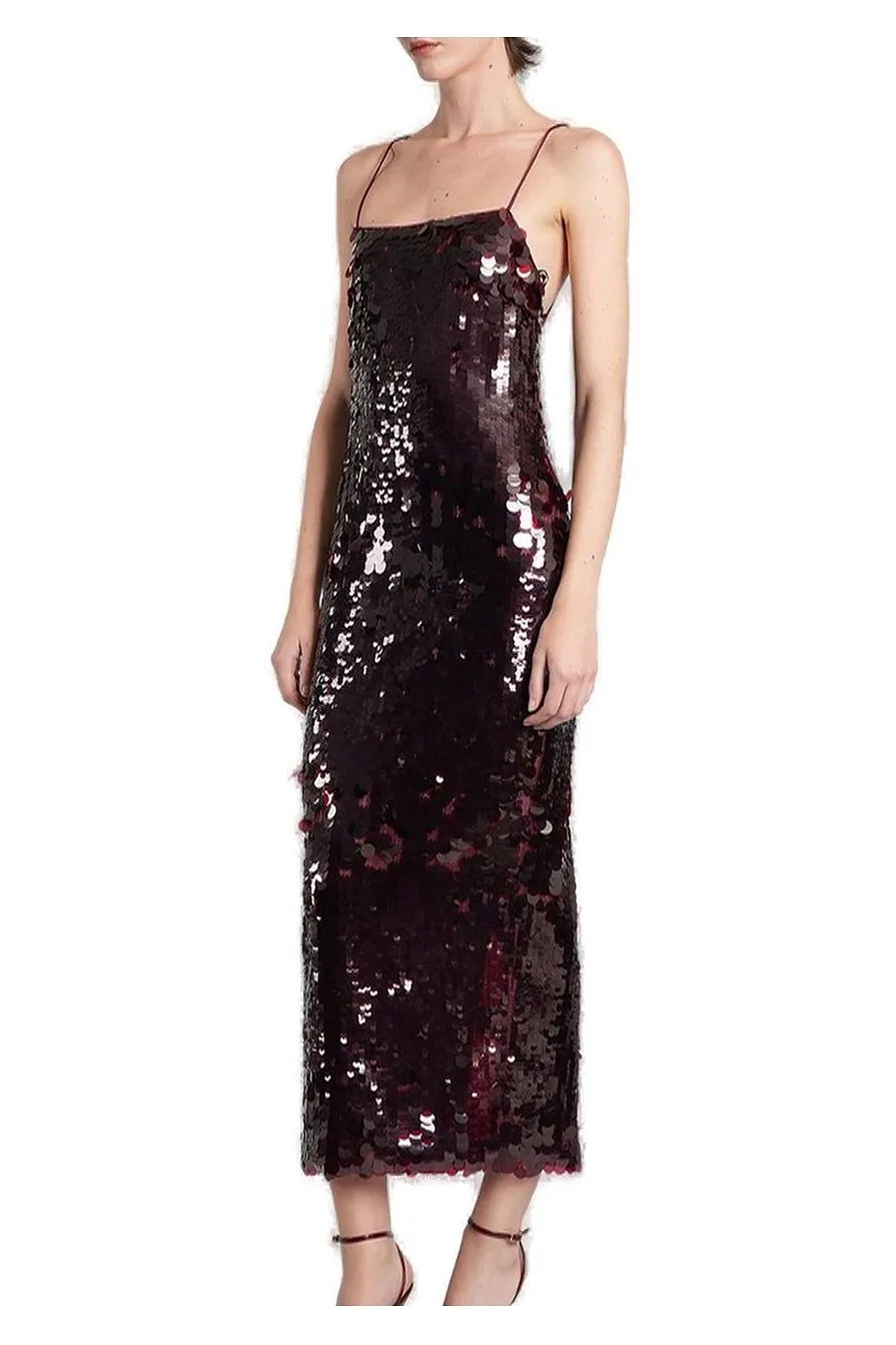 Retrofete Alana Sequin Sleeveless Midi Dress