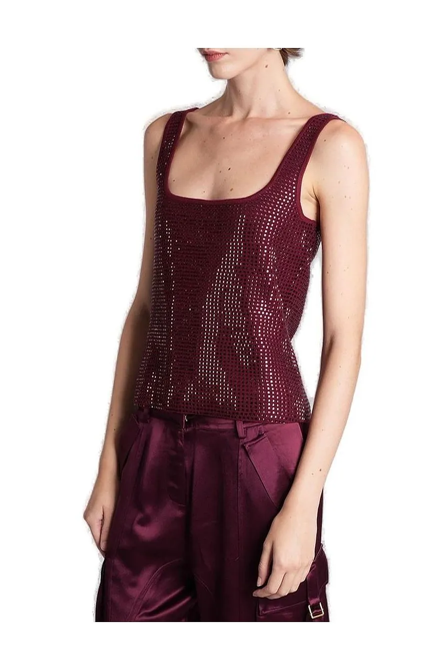Retrofete Sleeveless Embellished Top