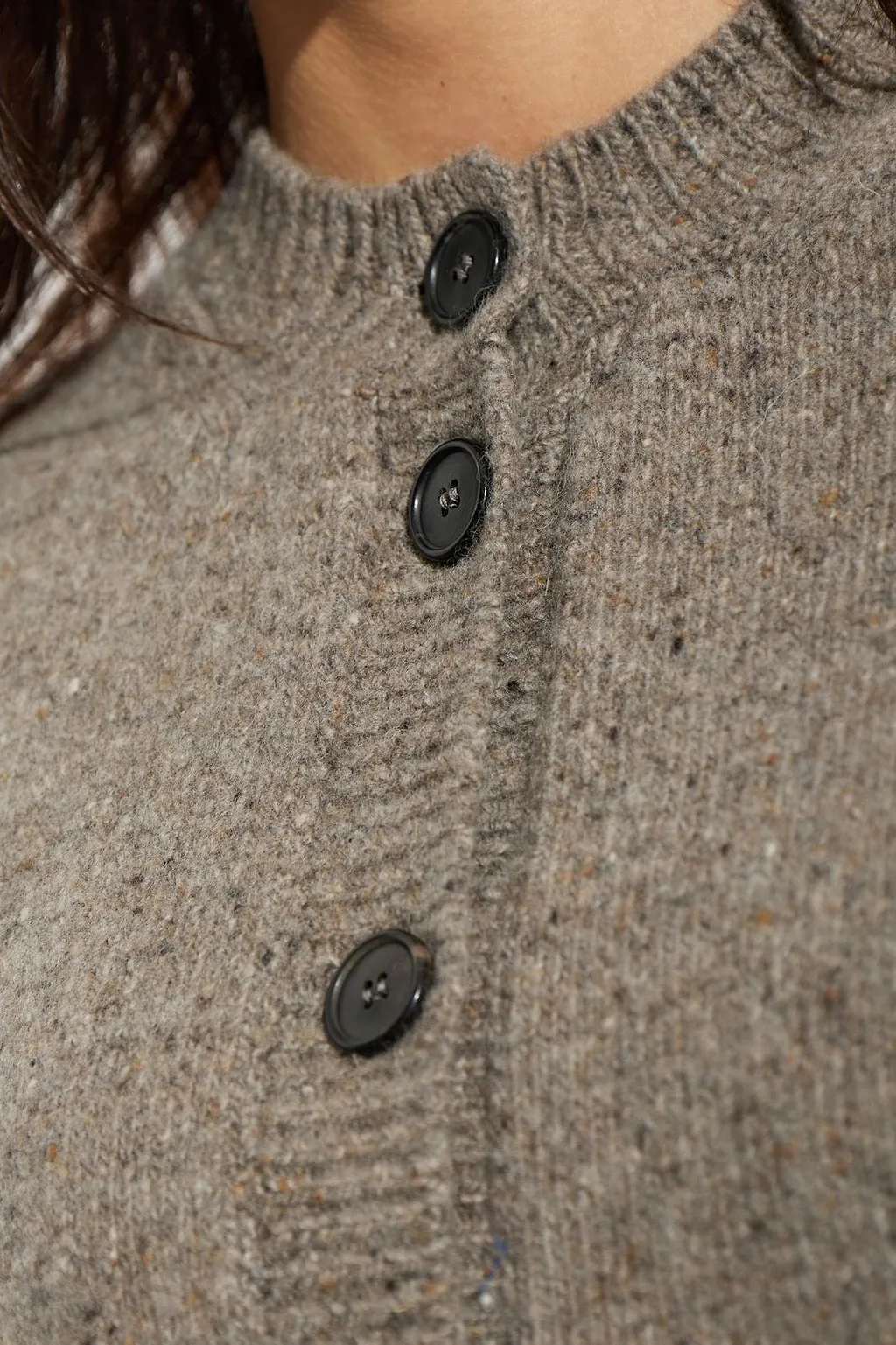 RÓHe Padded-Shoulder Button-Up Cardigan