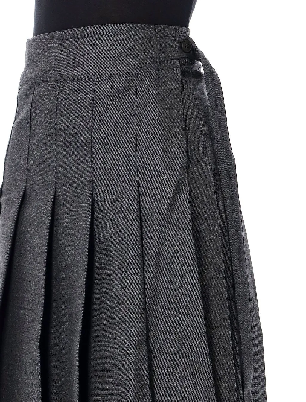 RÓHe Pleated Wrap Midi Skirt