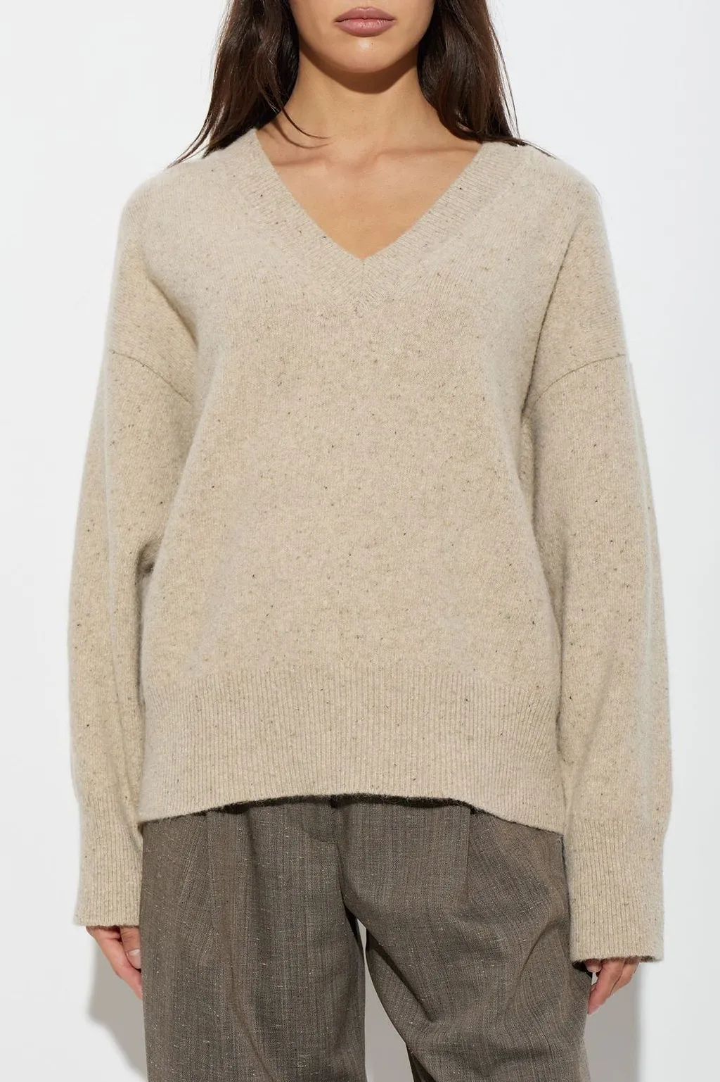 RÓHe Relaxed V-Neck Knitted Sweater